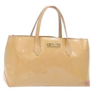 LOUIS VUITTON Vernis Wilshire PM Hand Bag Rose Flow Lantern M91642